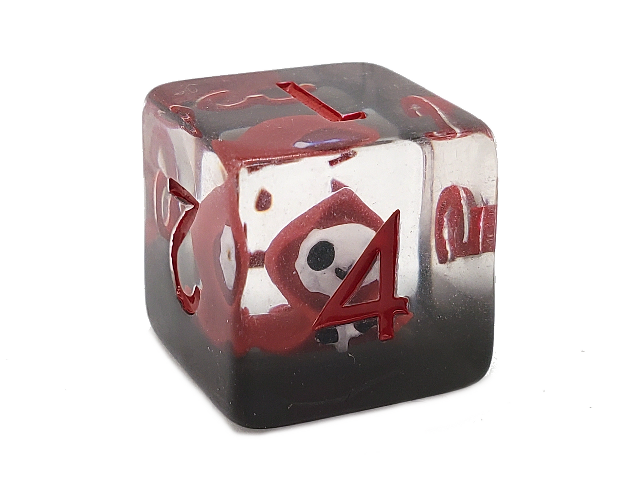 7 Piece DnD RPG Dice Set: Infused - Ghost Red