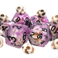 7 Piece DnD RPG Dice Set: Infused - Skull Purple