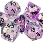 7 Piece DnD RPG Dice Set: Infused - Skull Purple