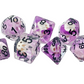 7 Piece DnD RPG Dice Set: Infused - Skull Purple