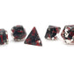 7 Piece DnD RPG Dice Set: Animal Kingdom - Bat Black