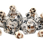 7 Piece DnD RPG Dice Set: Infused - White Skull