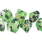 7 Piece DnD RPG Dice Set: Infused - Skull Green