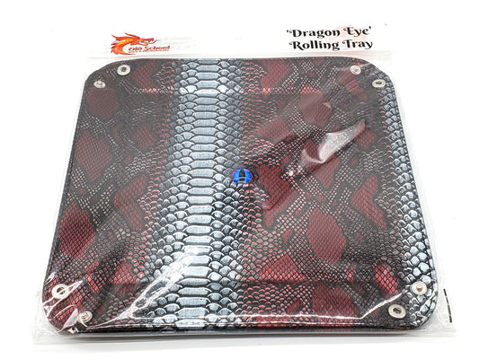 Old School RPG Dragon Eye Rolling Tray: Spectral Dragon - Red & Silver
