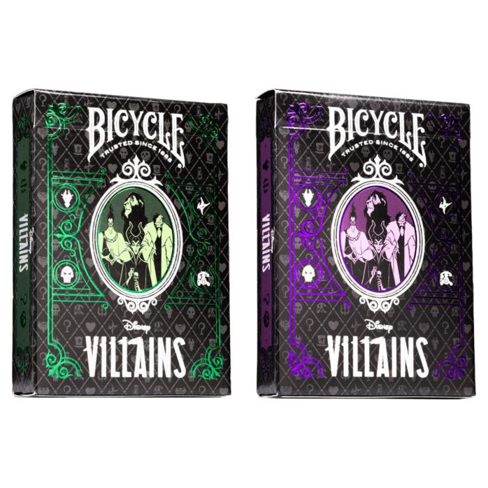 Playing Cards: Bicycle: Villians Green/Purple Mix