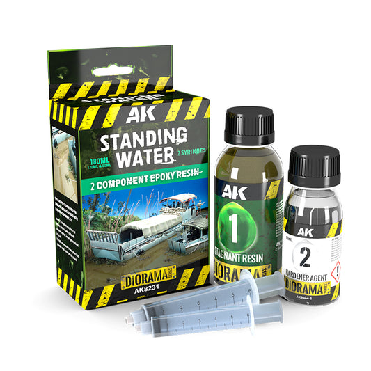 AK Interactive RESIN STANDING WATER – 2 components epoxy resin 180ML