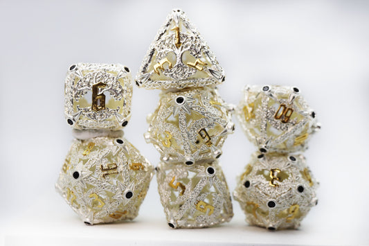 Foam Brain - Trees of Virtue: Tree of Mercy - Hollow Metal RPG Dice Set