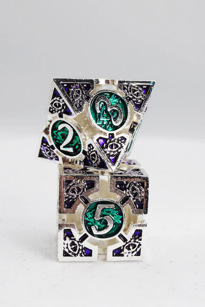 Foam Brain - Oculus: Angelic - Metal RPG Dice Set