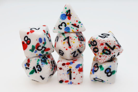 Foam Brain - Paint Splatter RPG Dice Set