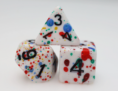 Foam Brain - Paint Splatter RPG Dice Set