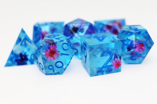 Foam Brain - Sharp Edge Resin RPG Dice Set: Spring Showers