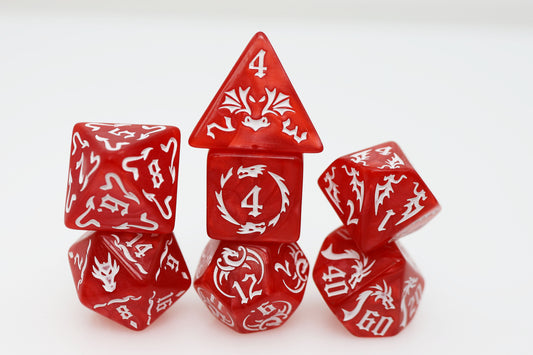 Foam Brain - Resin RPG Dice Set: Drake’s Flight Inferno