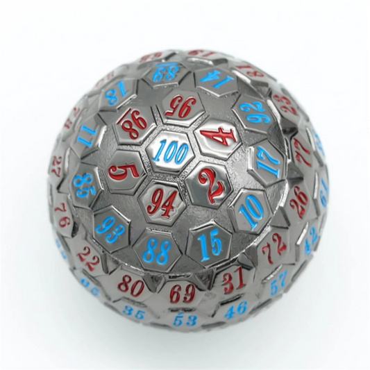 Foam Brian - 45mm Metal D100: Black Metal with Red and Blue