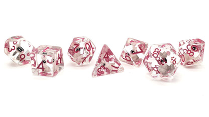 7 Piece DnD RPG Dice Set: Infused - Pink Bunny Rabbit