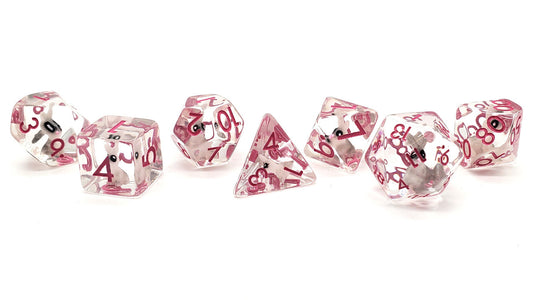 7 Piece DnD RPG Dice Set: Infused - Pink Bunny Rabbit