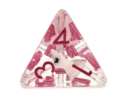 7 Piece DnD RPG Dice Set: Infused - Pink Bunny Rabbit