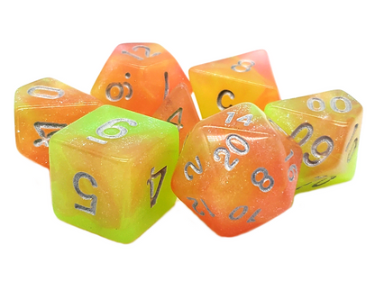 7 Piece DnD RPG Dice Set: Galaxy - Sunburst