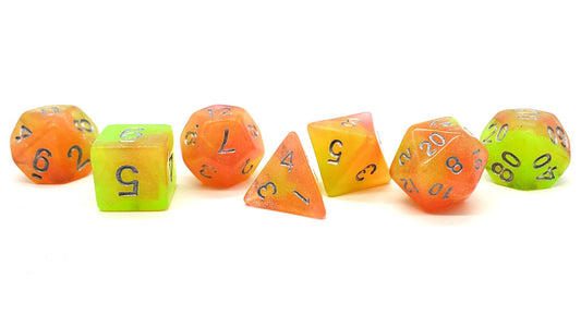 7 Piece DnD RPG Dice Set: Galaxy - Sunburst