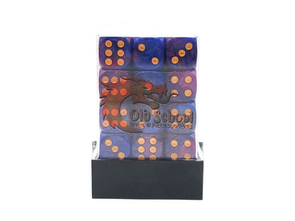 Old School 36ct 12mm D6 Dice Set: Vorpal - Lavender & Blue w/ Gold