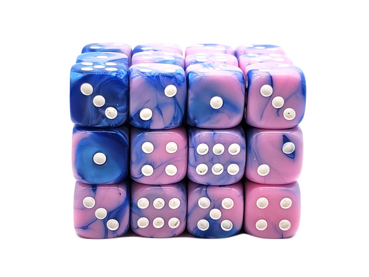 Old School 36ct 12mm D6 Dice Set: Vorpal - Blue & Pink