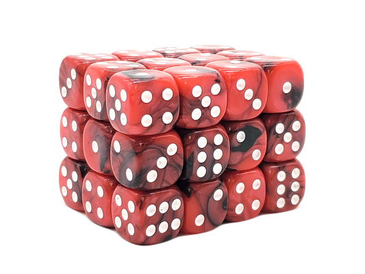 Old School 36ct 12mm D6 Dice Set: Vorpal - Red & Black