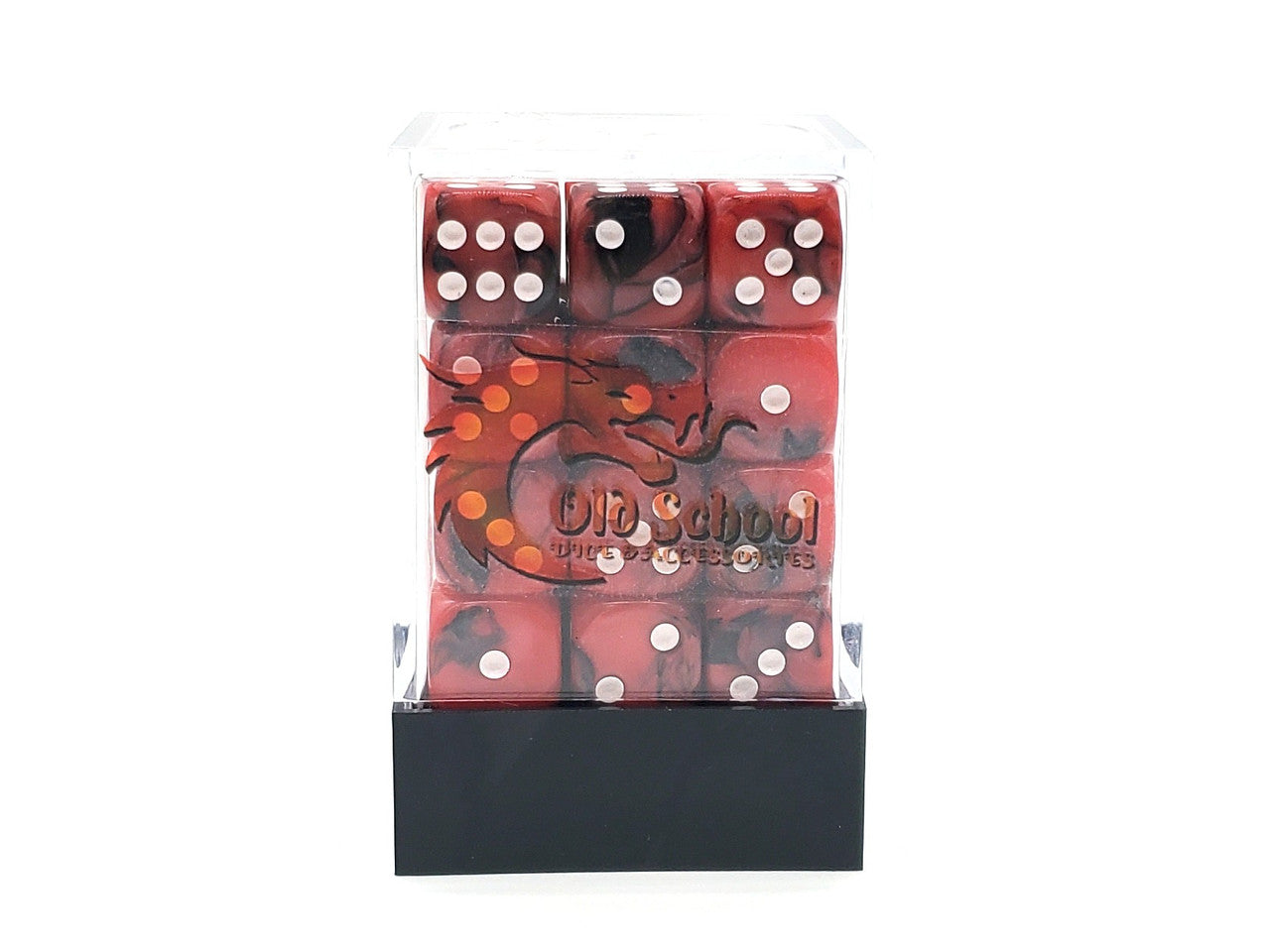 Old School 36ct 12mm D6 Dice Set: Vorpal - Red & Black