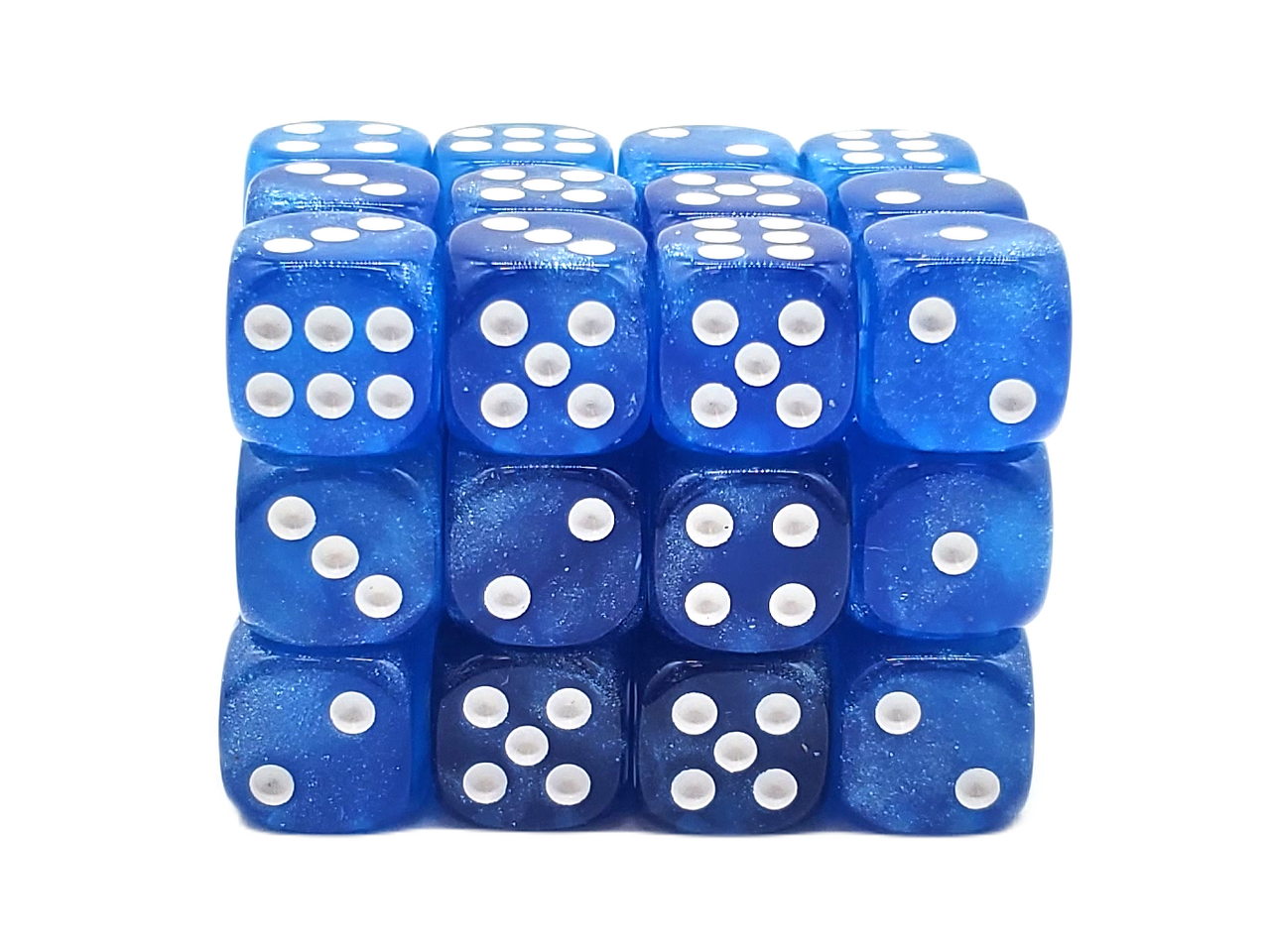 Old School 36ct 12mm D6 Dice Set: Galaxy - Blue Shimmer