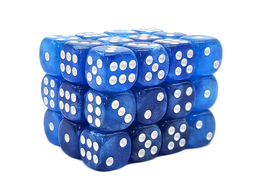 Old School 36ct 12mm D6 Dice Set: Galaxy - Blue Shimmer