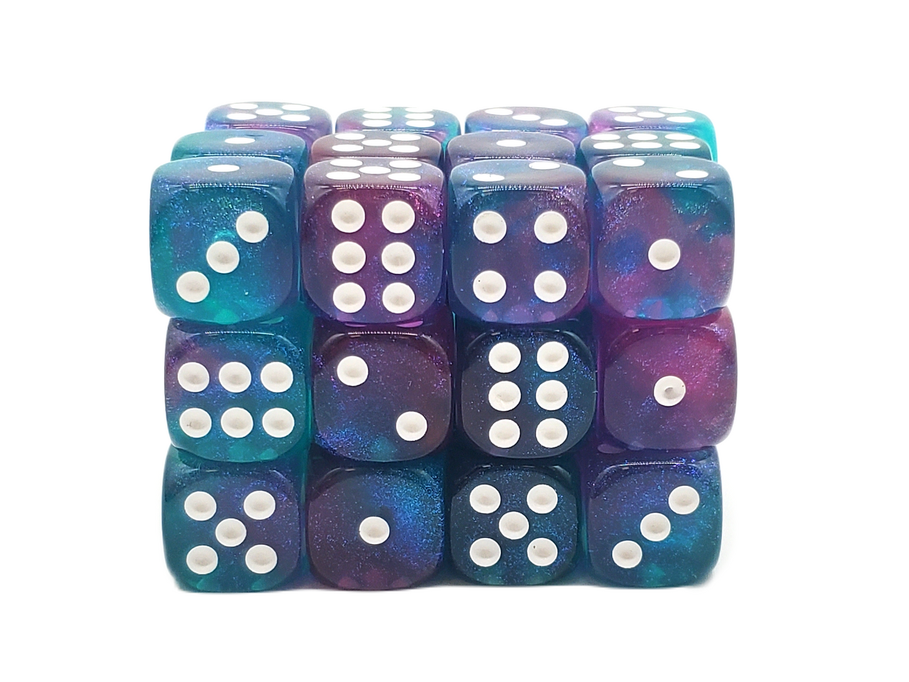 Old School 36ct 12mm D6 Dice Set: Galaxy - Northern Lights