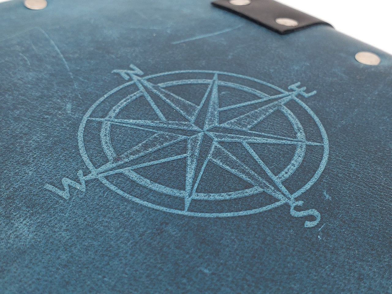 Old School Dice: Adventure Journal 8x6 - Light Blue Leather