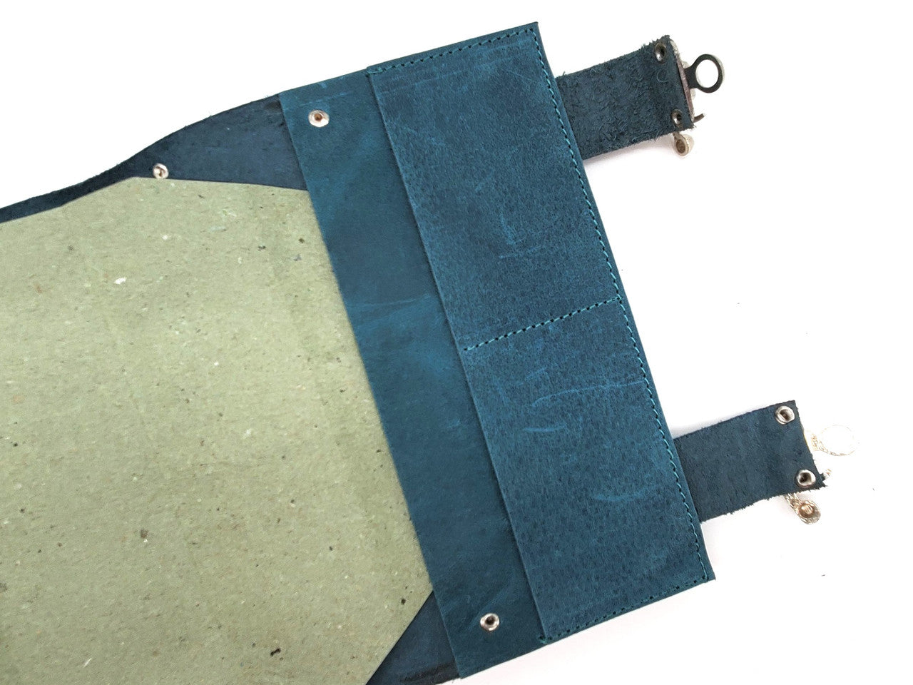 Old School Dice: Adventure Journal 8x6 - Light Blue Leather