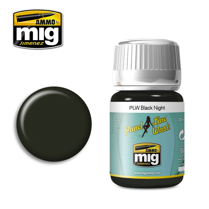 Ammo Mig - Panel Line Wash: Black Night