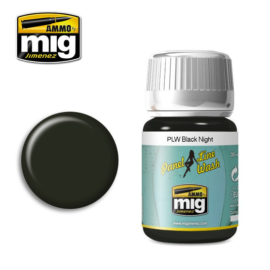 Ammo Mig - Panel Line Wash: Black Night