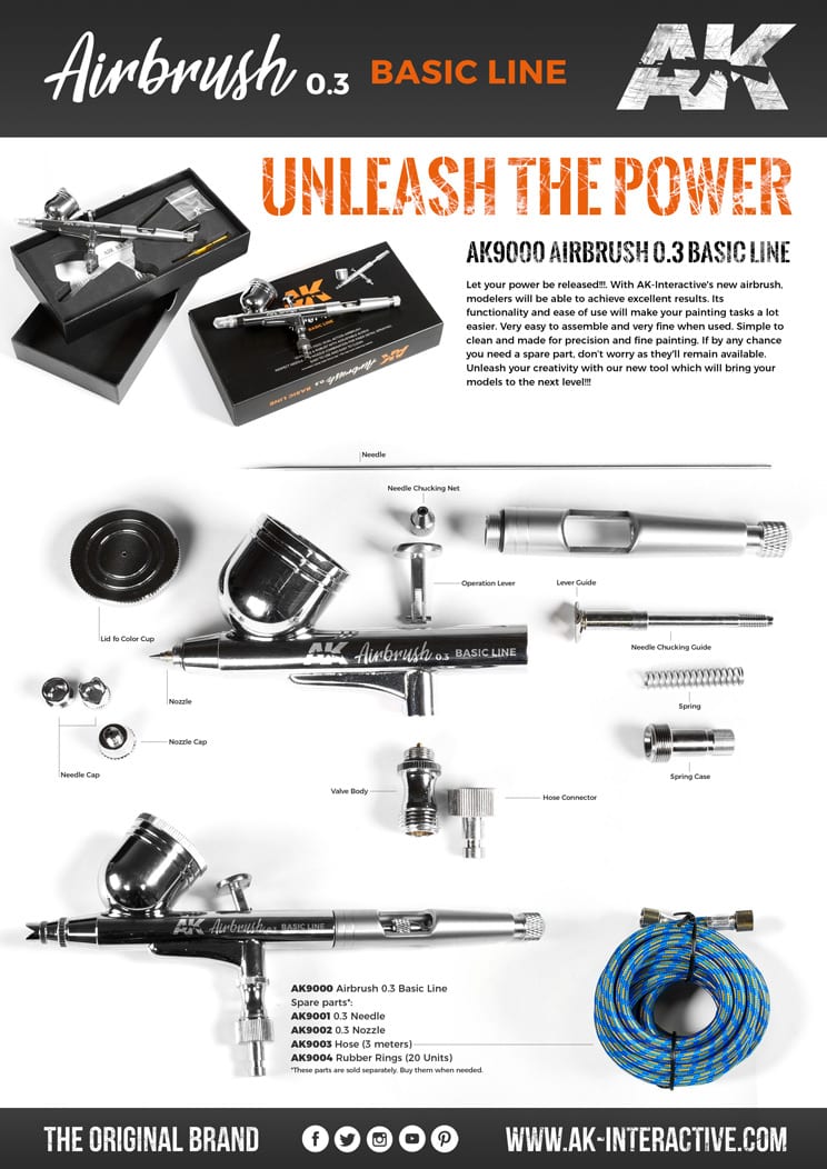 AK Interactive AK Airbrush Basic Line 0.3mm