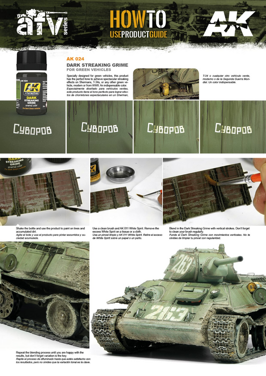 AK Interactive Dark Streaking Grime for Green Vehicles