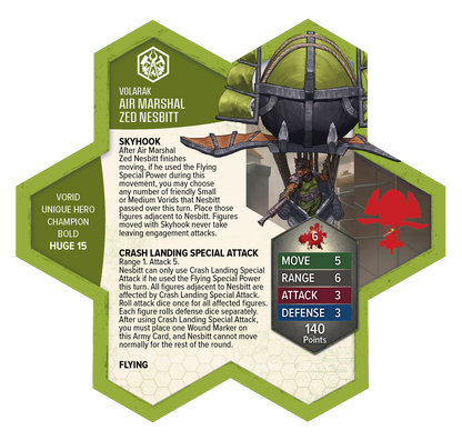 Heroscape: Air Marshal Zed Nesbitt Army Expansion