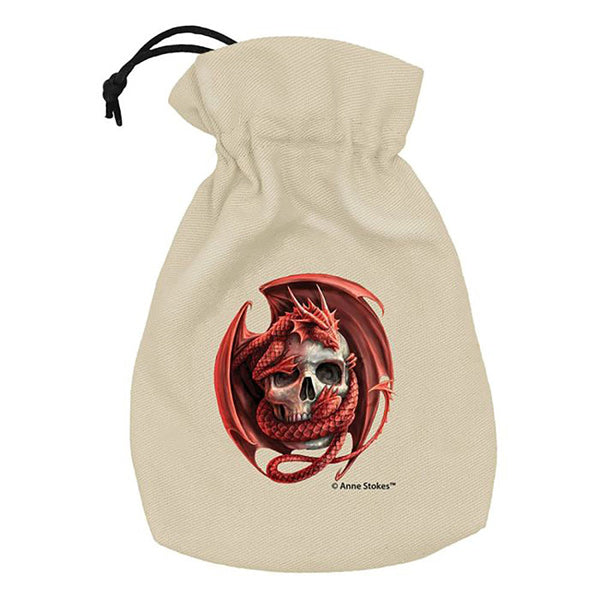 Dice Pouch: Anne Stokes Skull Embrace