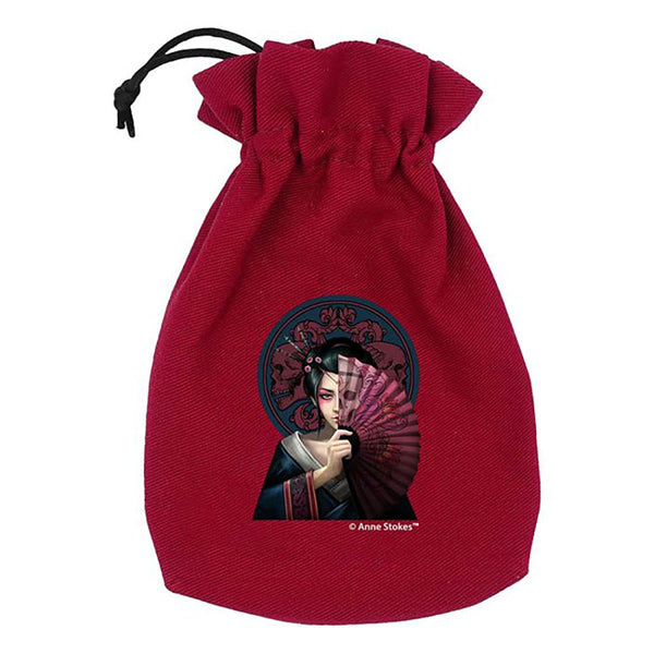 Dice Pouch: Anne Stokes Geisha Skull