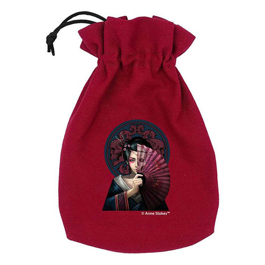 Dice Pouch: Anne Stokes Geisha Skull