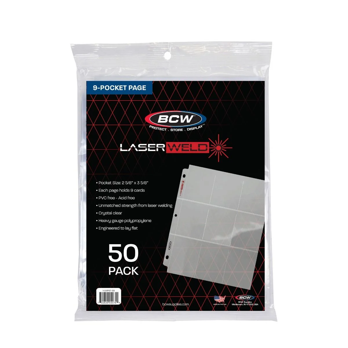 BCW - LaserWeld 9-Pocket Page (50 CT. Pack)
