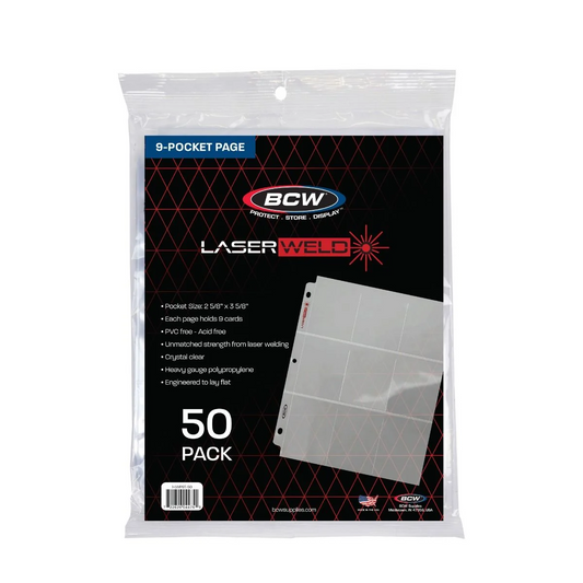 BCW - LaserWeld 9-Pocket Page (50 CT. Pack)