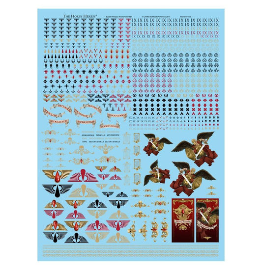 Warhammer 40K - Blood Angels, Transfer Sheets