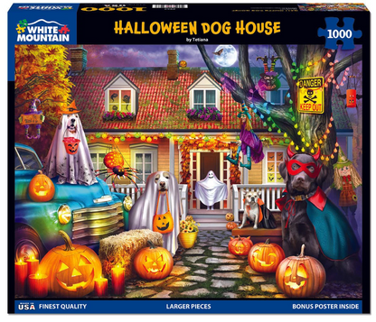 White Mountain Puzzles - Halloween Dog House