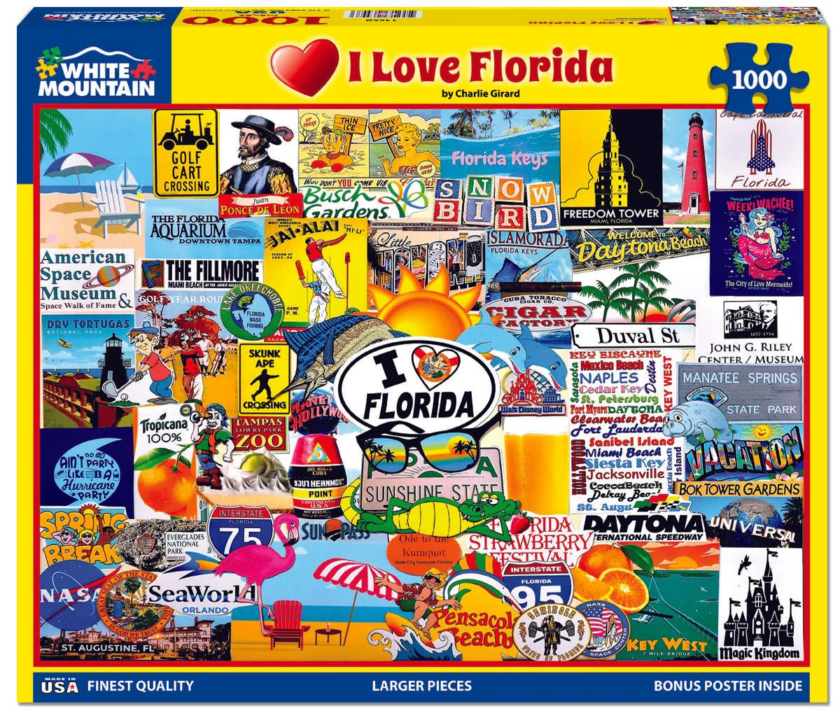 White Mountain Puzzles - I Love Florida