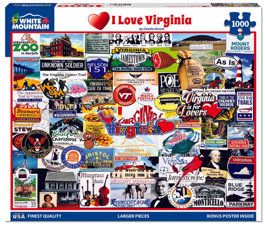 White Mountain Puzzles - I Love Virginia
