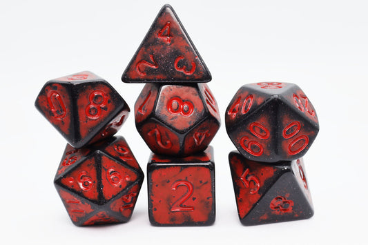 Foam Brain - Timeworn Red RPG Dice Set