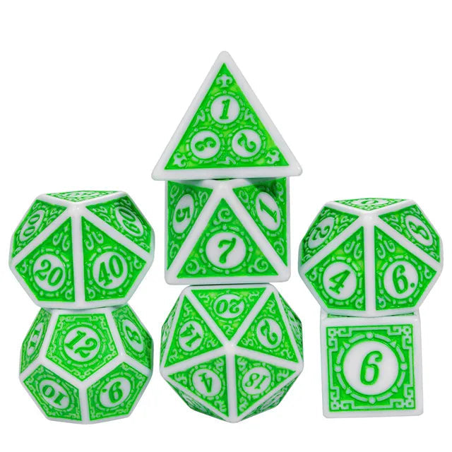 Foam Brain - Motif: Leafy RPG Dice Set