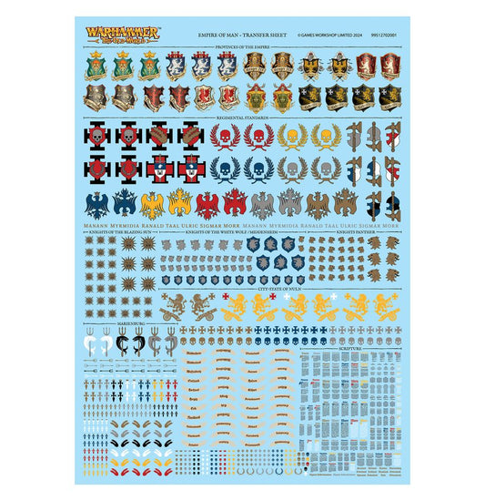 Warhammer The Old World - Empire of Man Transfer Sheet