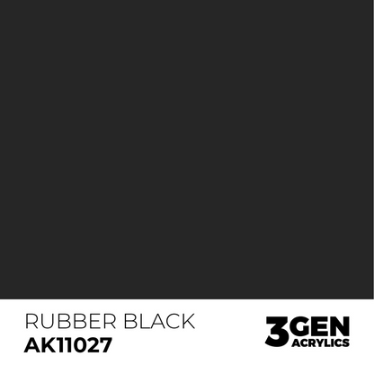 AK Interactive 3G Acrylic Paint: Rubber Black - Standard