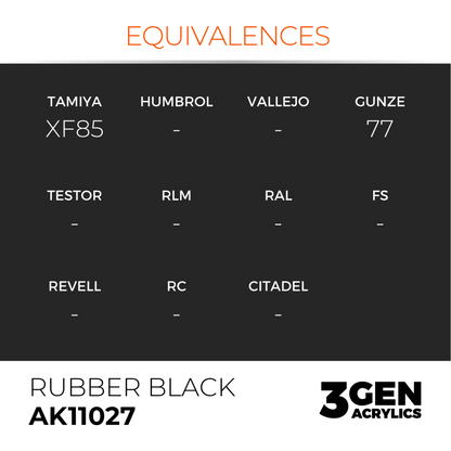 AK Interactive 3G Acrylic Paint: Rubber Black - Standard